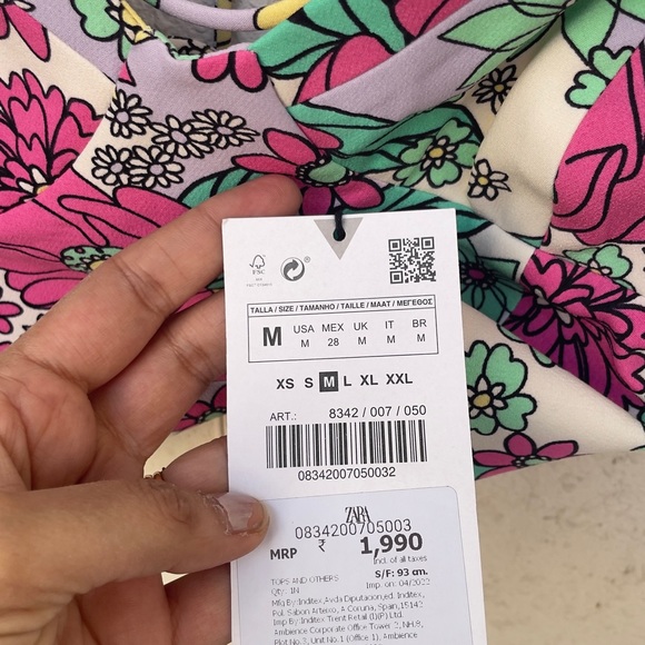 Brand new zara limited edition floral corset bohemian crop top for summer - Picture 4 of 4